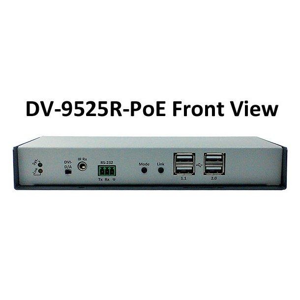 DVI/HDMI/VGA USB KVM Receiver over PoE with Video-Wall